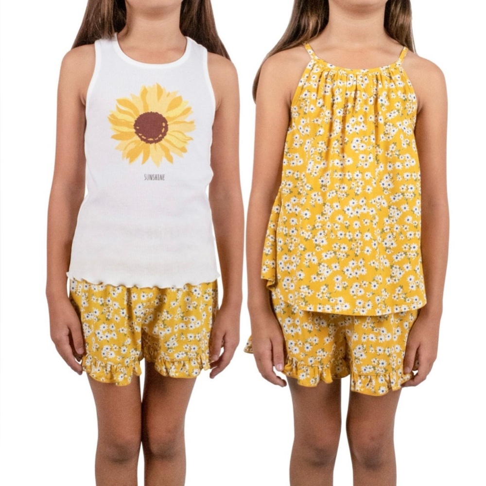 NWT - 3 Piece Short Set - Sunflowers